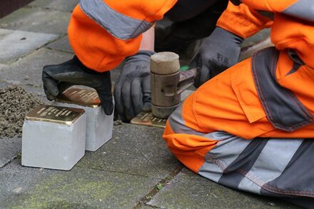 Stolpersteine werden gelegt